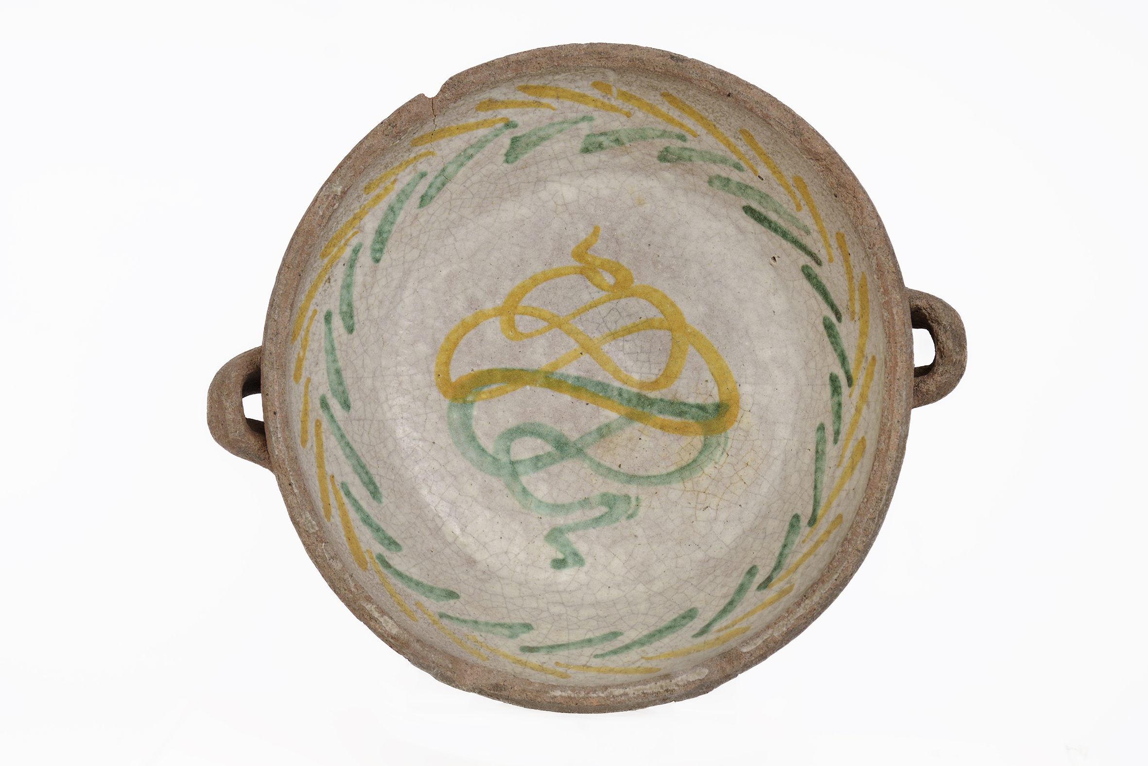 decorazione astratta (tegame) - AMBITO VIETRESE (fine XIX)