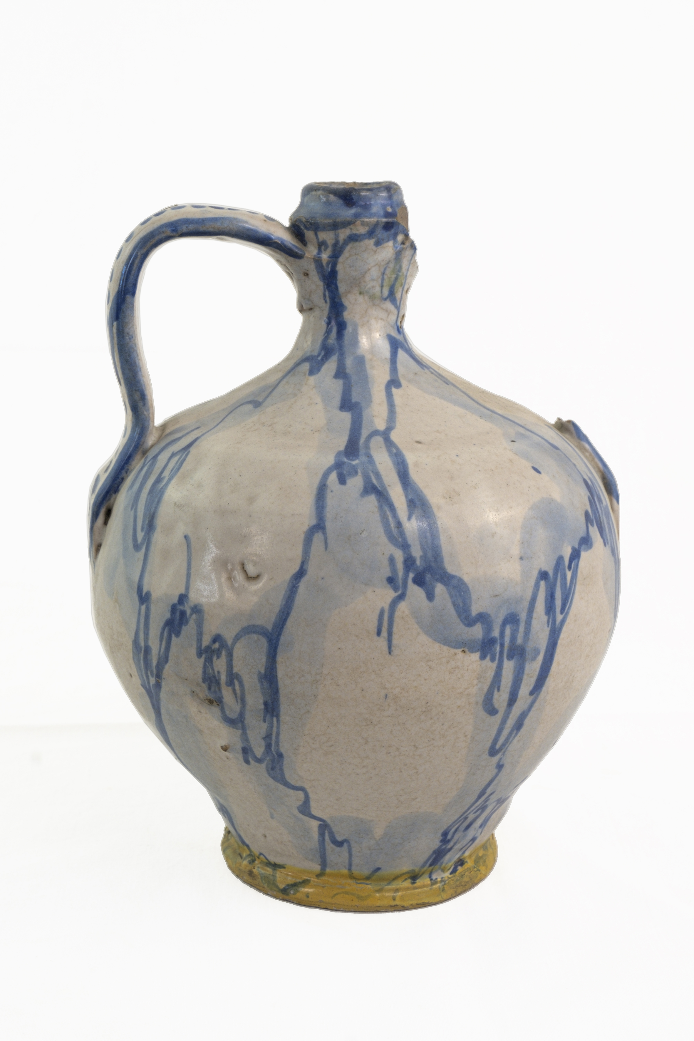 effetto marmorizzato. Privo di decorazione significativa (vaso) - ambito vietrese (seconda metà XIX)