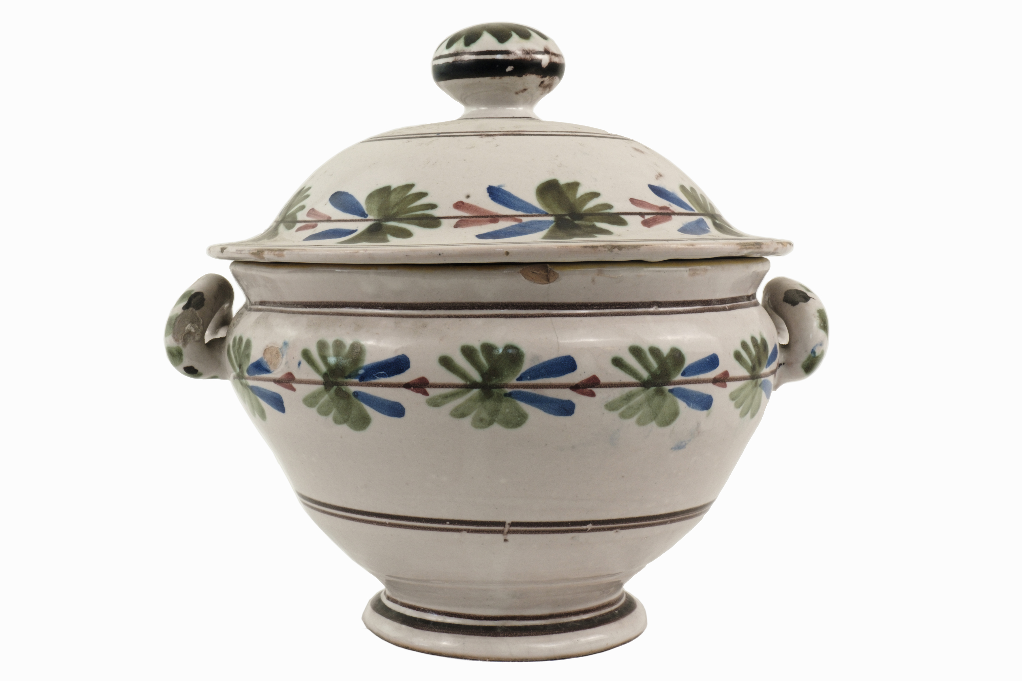 tralcio vegetale (zuppiera) - ambito vietrese (fine XIX)