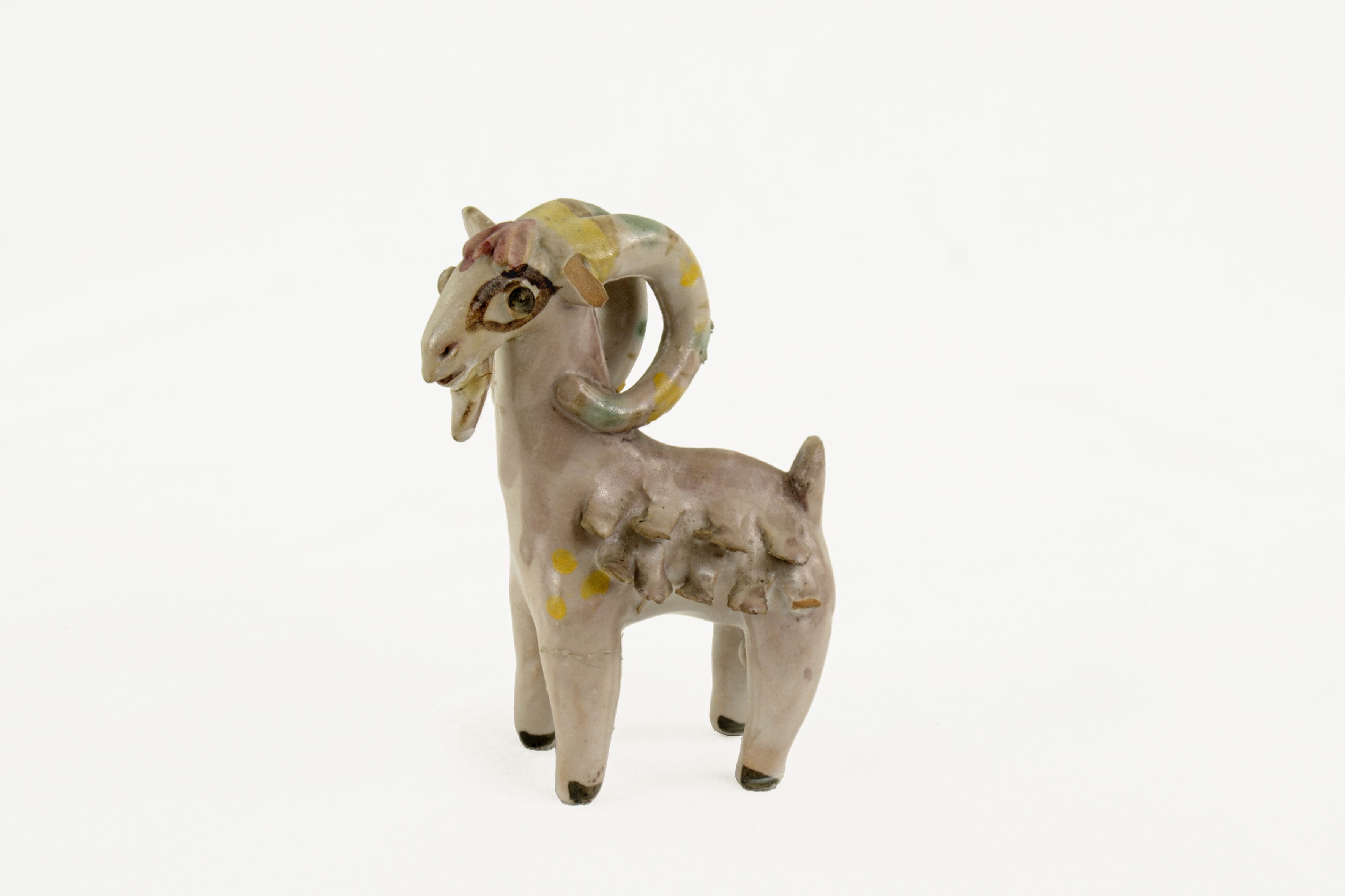 Capra (scultura miniaturistica) di Dölker, Richard (laboratorio) - ambito vietrese (XX)