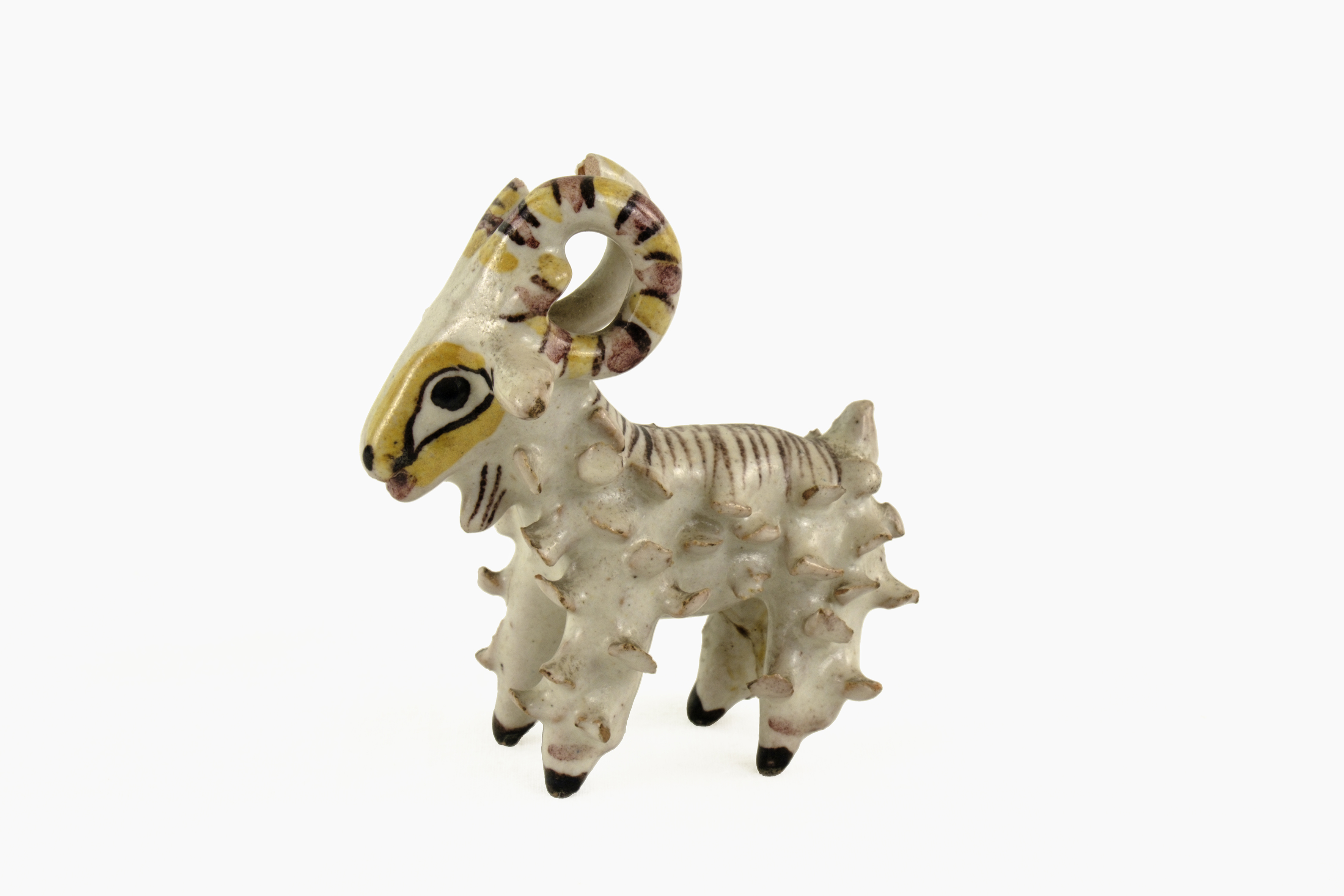 Capra (scultura miniaturistica) di Dölker, Richard (laboratorio) - ambito vietrese (XX)