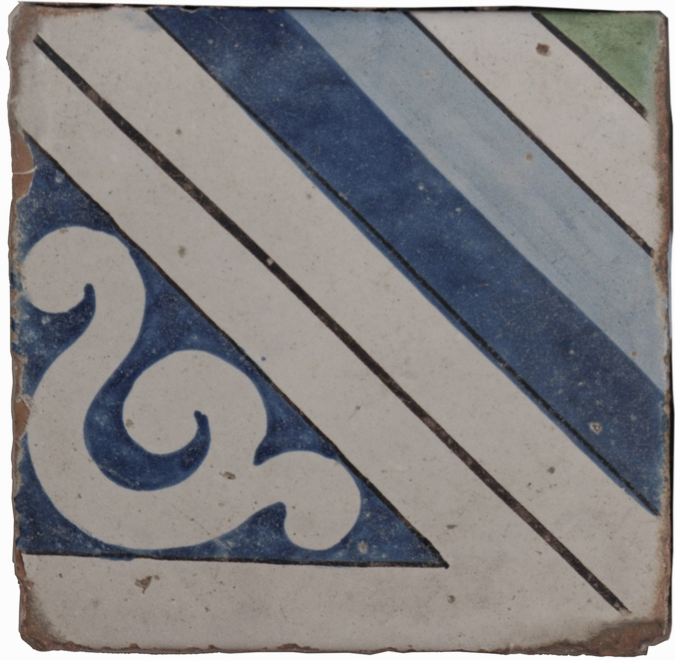 motivi geometrici (piastrella) - AMBITO VIETRESE (seconda metà XIX)