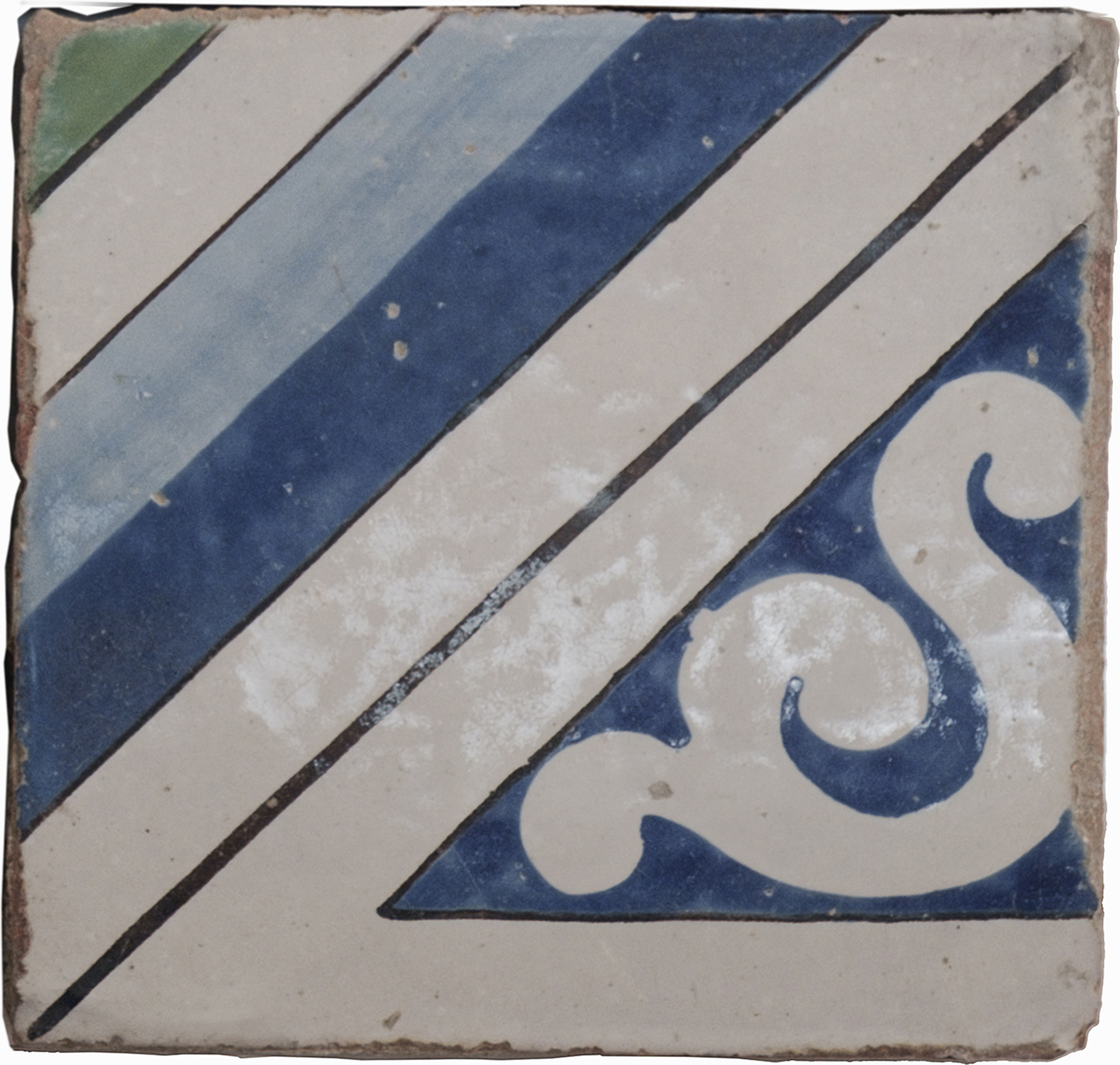 motivi geometrici (piastrella) - AMBITO VIETRESE (seconda metà XIX)