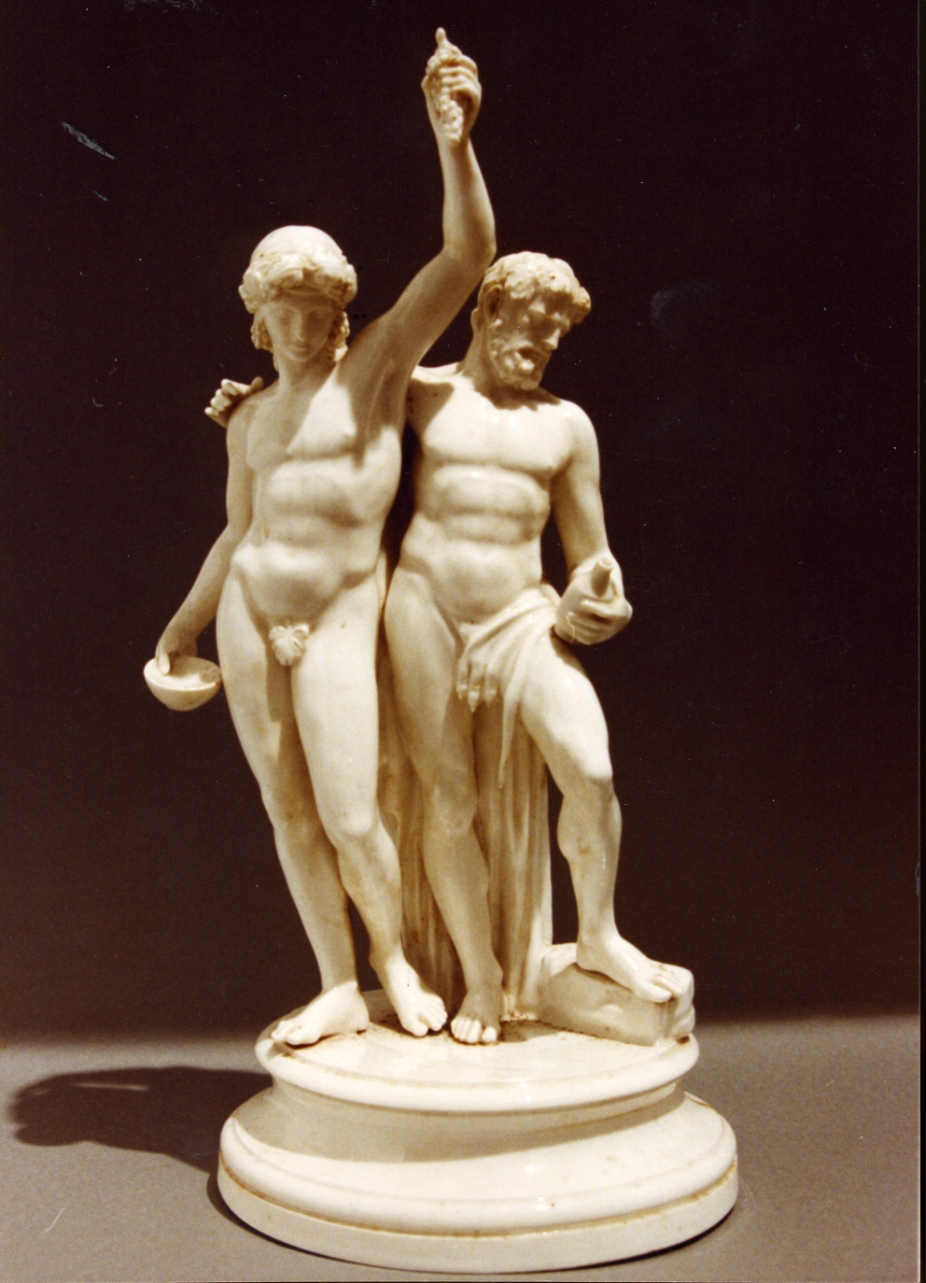 Ercole e Bacco (gruppo scultoreo) - manifattura Giustiniani (ultimo quarto sec. XVIII)