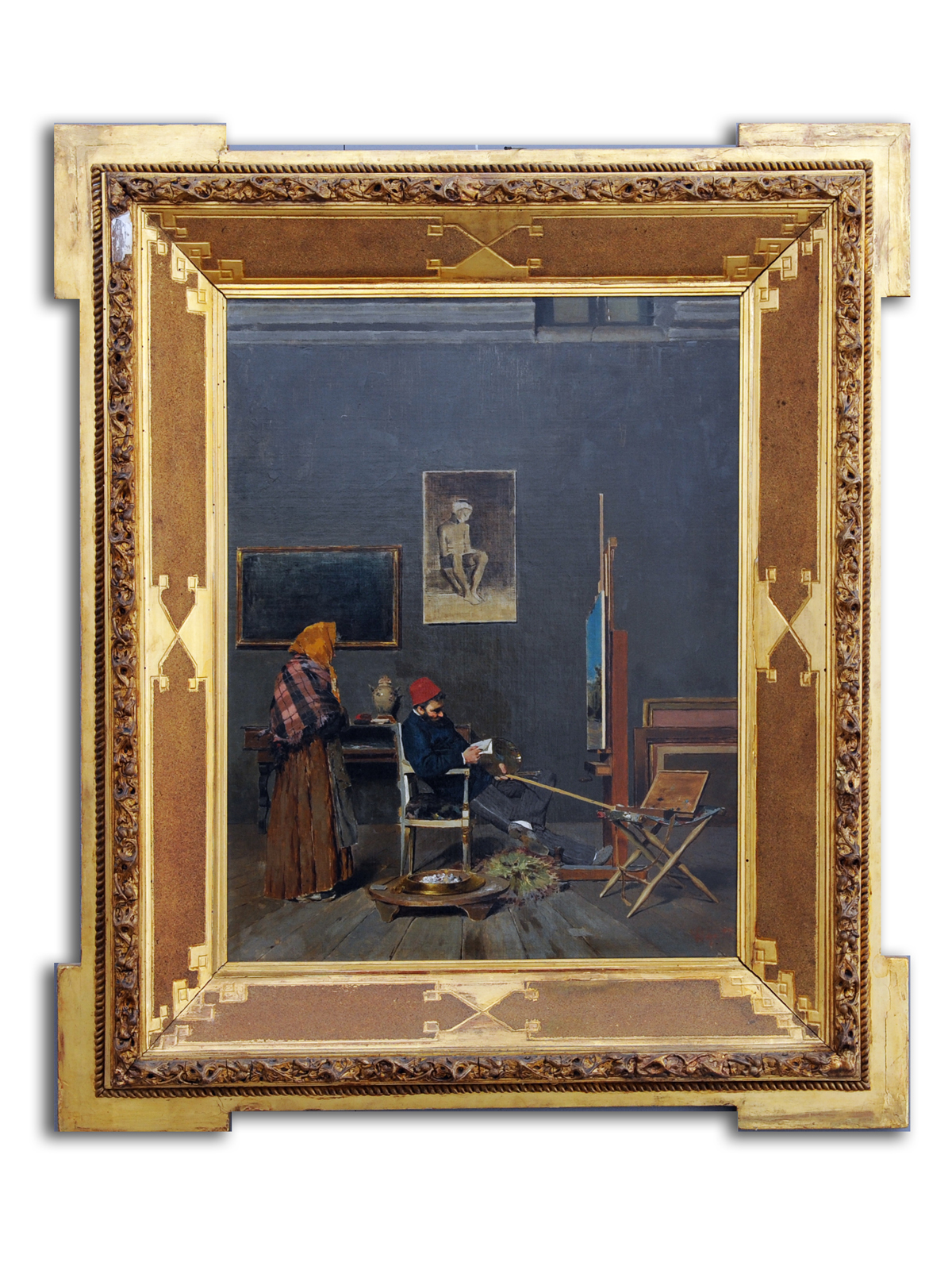 studio del pittore (dipinto) di Volpe Vincenzo (sec. XIX)