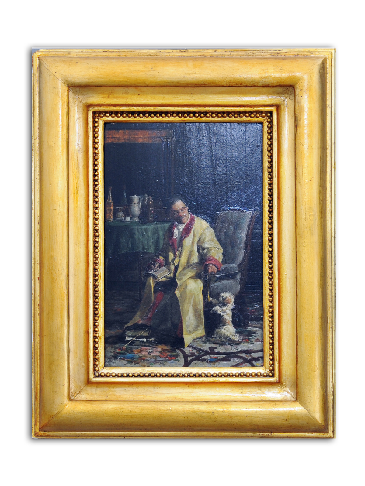 scena familiare (dipinto) di Volpe Vincenzo (sec. XIX)