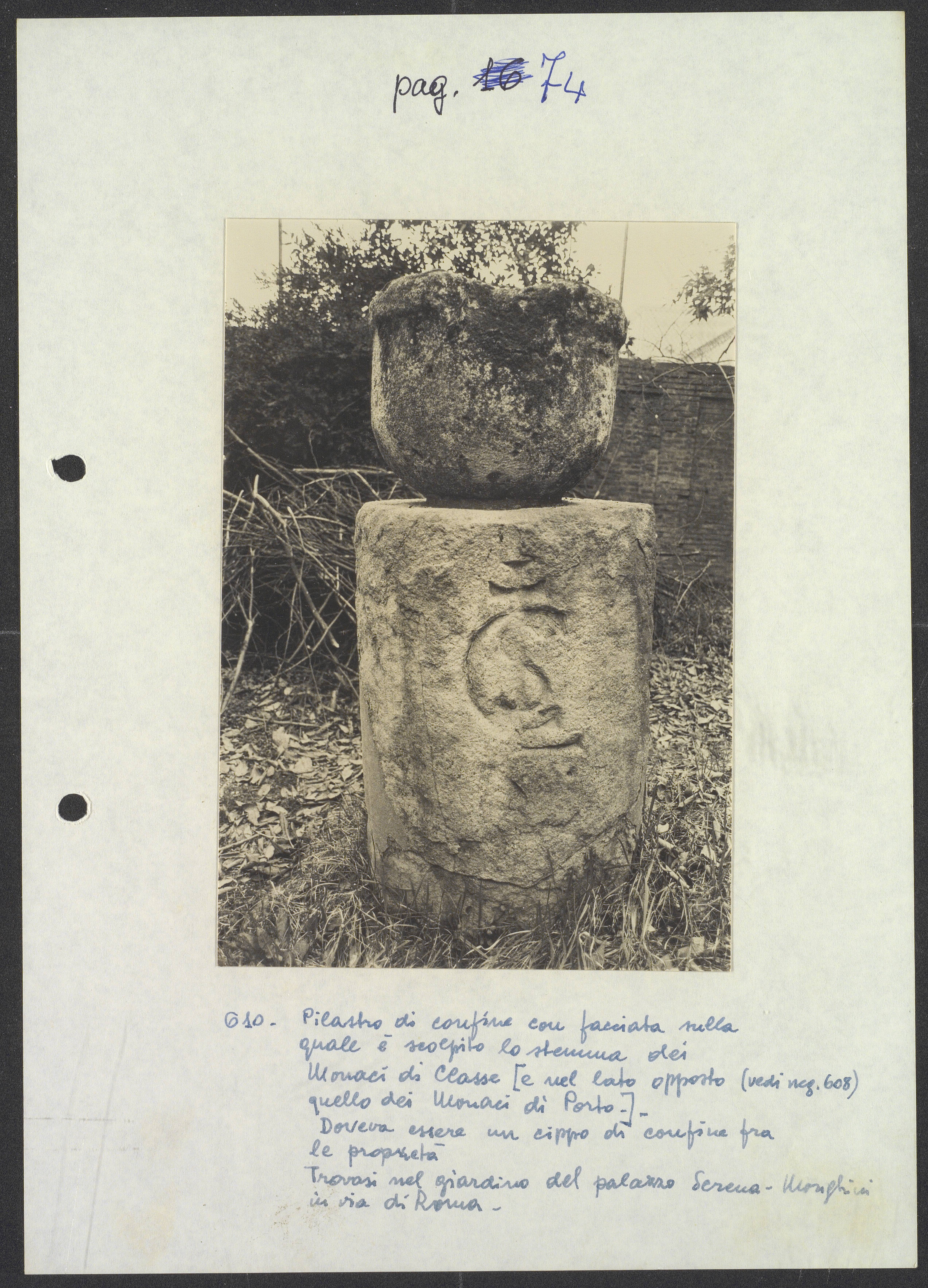 Ravenna - Palazzo Serena Monghini - Cippi (positivo) di Torre, Franco (XX)