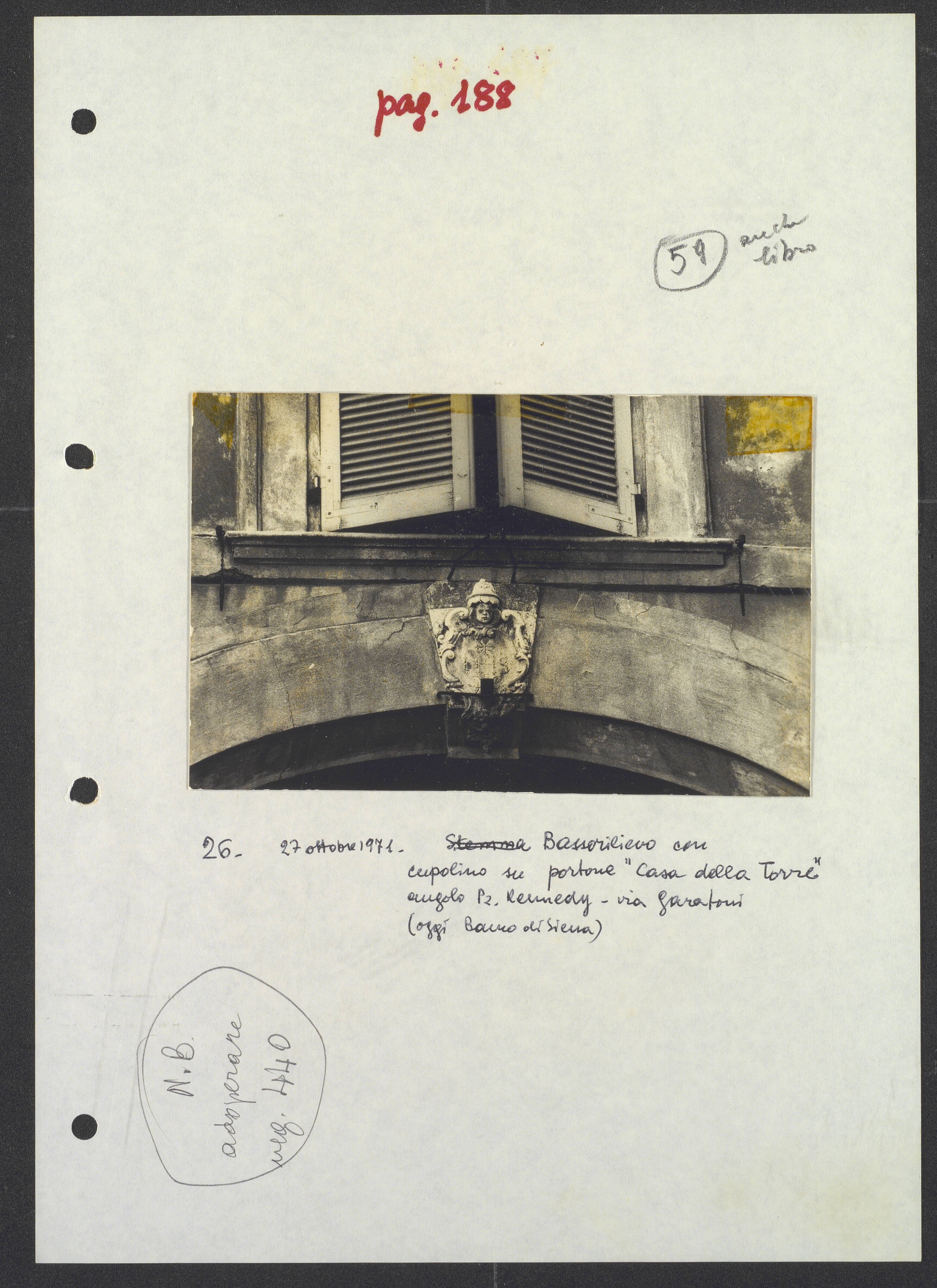 Bassorilievo (positivo) di Torre, Franco (XX)