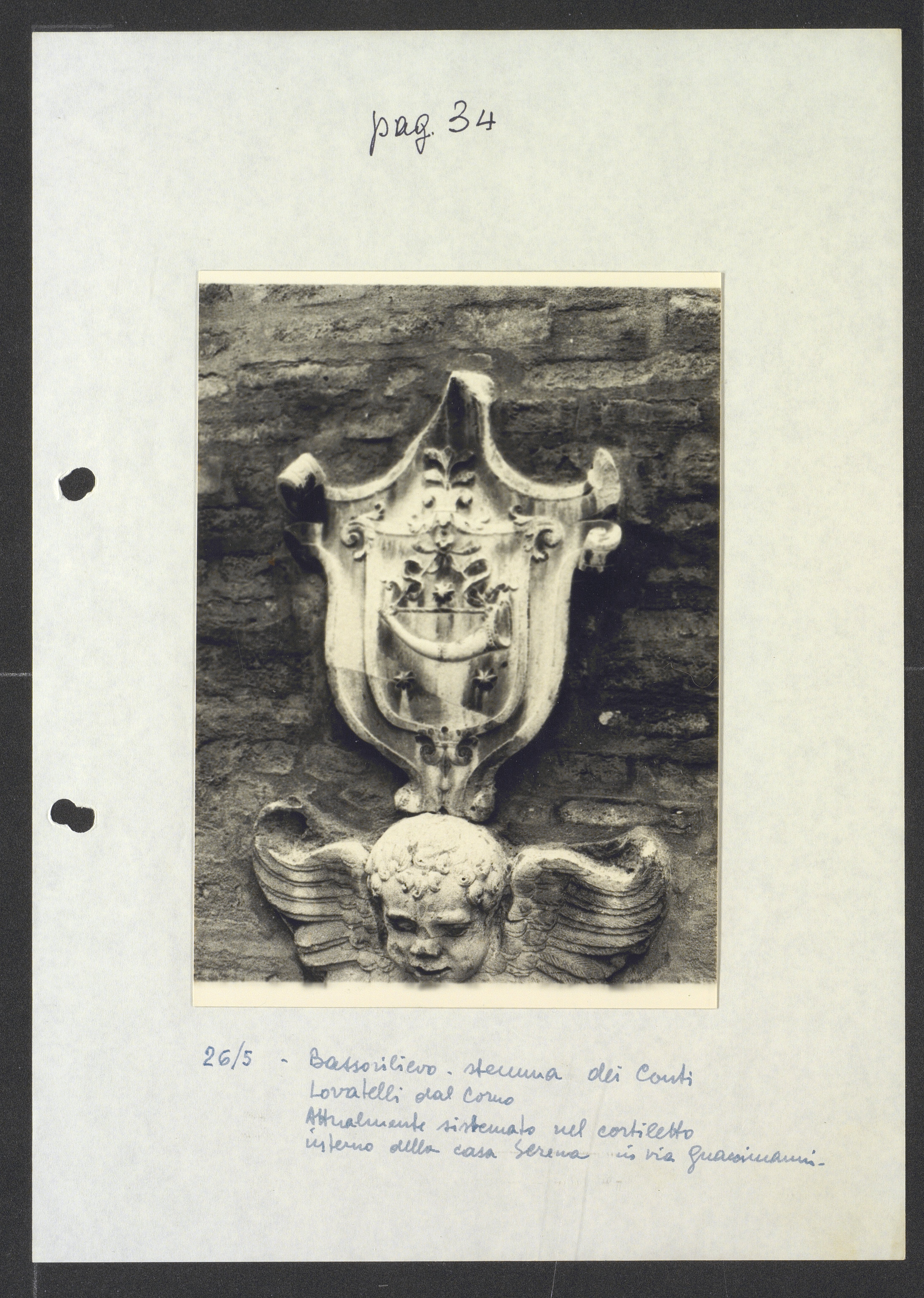 Stemma dei Conti Lovatelli dal Corno (positivo) di Torre, Franco (XX)