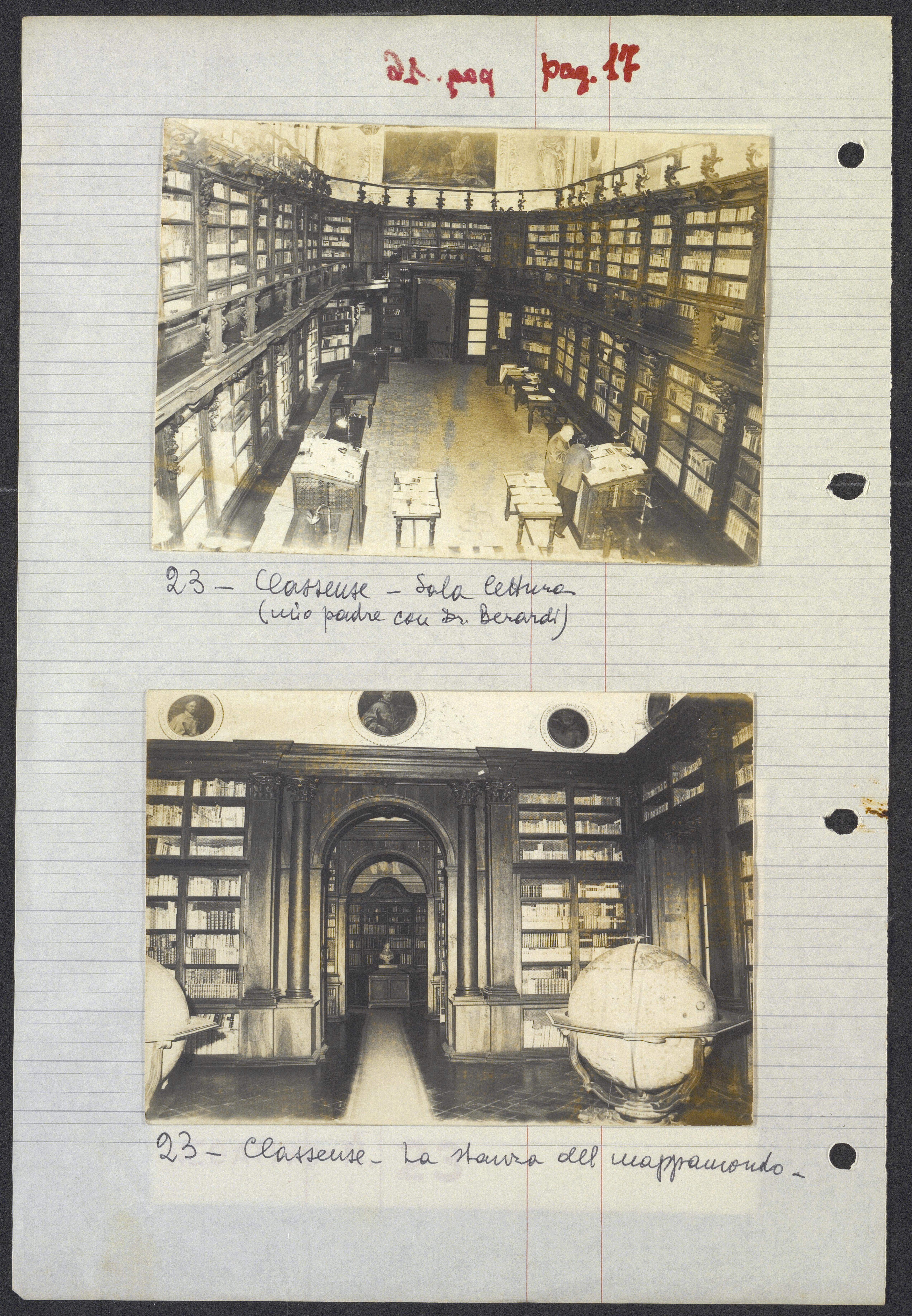 Sala di lettura – Biblioteca Classense – Ravenna (positivo) di Torre, Franco (XX)