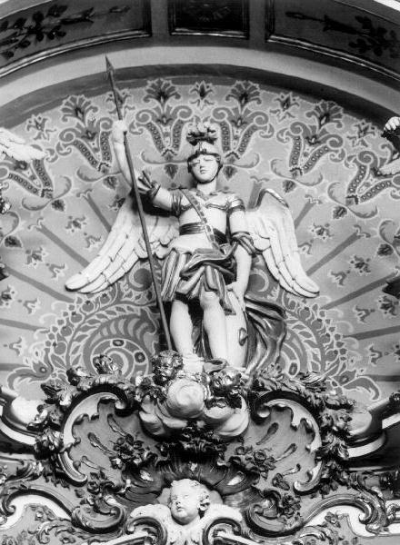 San Michele Arcangelo (statua, elemento d'insieme) - bottega ligure (primo quarto sec. XIX)