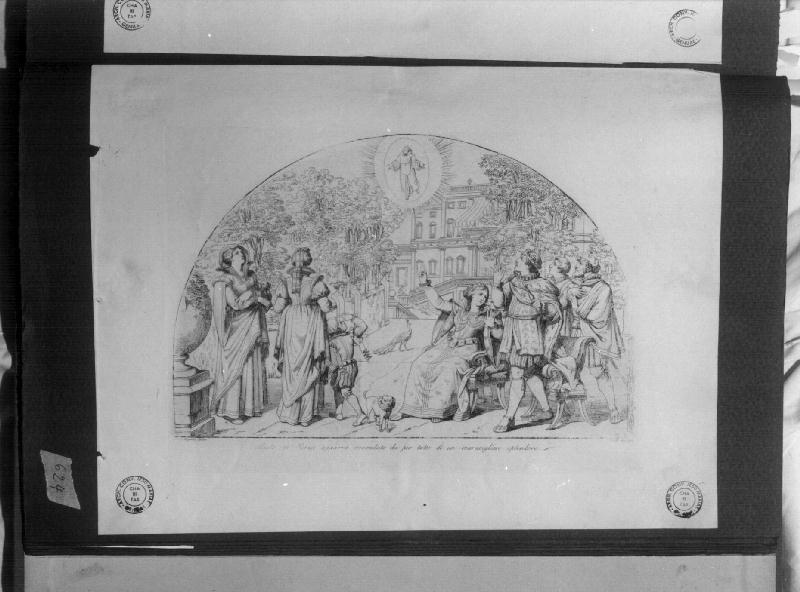estasi di San Francesco di Paola (stampa) di Nogari Paris detto Paris Romano, Pinelli Bartolomeo (secc. XVIII/ XIX)