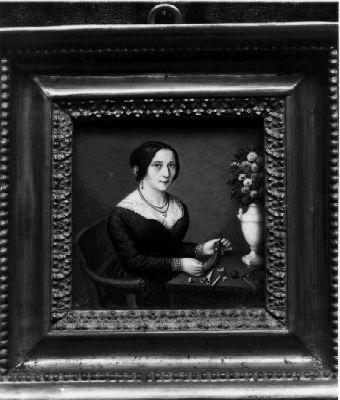 Ritratto di donna (miniatura) di Barera Domenico (sec. XIX)