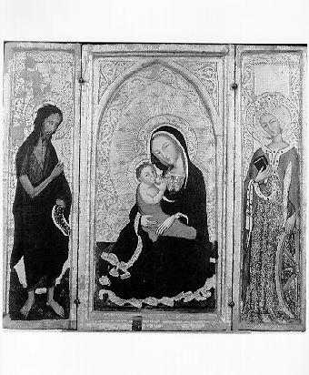 Madonna e Santi (trittico) - ambito senese (sec. XIV)