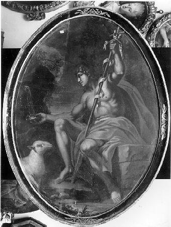 S. Giovanni che attinge acqua ad una fonte (dipinto) - ambito Italia centrale (sec. XVIII)
