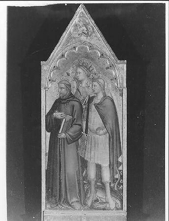 S. Francesco, S. Michele Arcangelo e S. Caterina d'Alessandria (dipinto) di Lorenzo di Bicci (sec. XV)