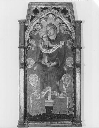 Madonna in trono col Bambino (dipinto) di Agocchiari Barnaba detto Barnaba da Modena (sec. XIV)