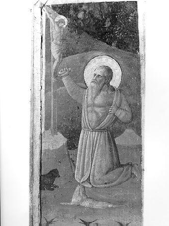 Cristo in pietà, San Girolamo nel deserto e San Girolamo in abito cardinalizio (dipinto) di Borghese di Piero (sec. XIV)