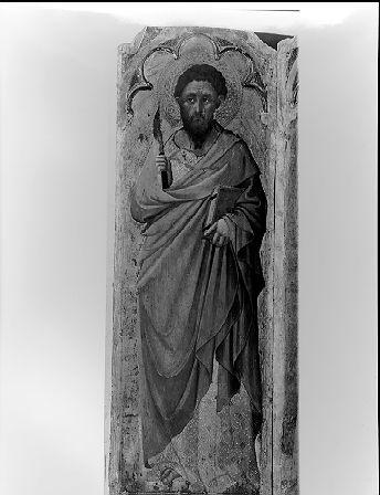 San Bartolomeo (dipinto, elemento d'insieme) di Bulgarini Bartolomeo (sec. XIV)