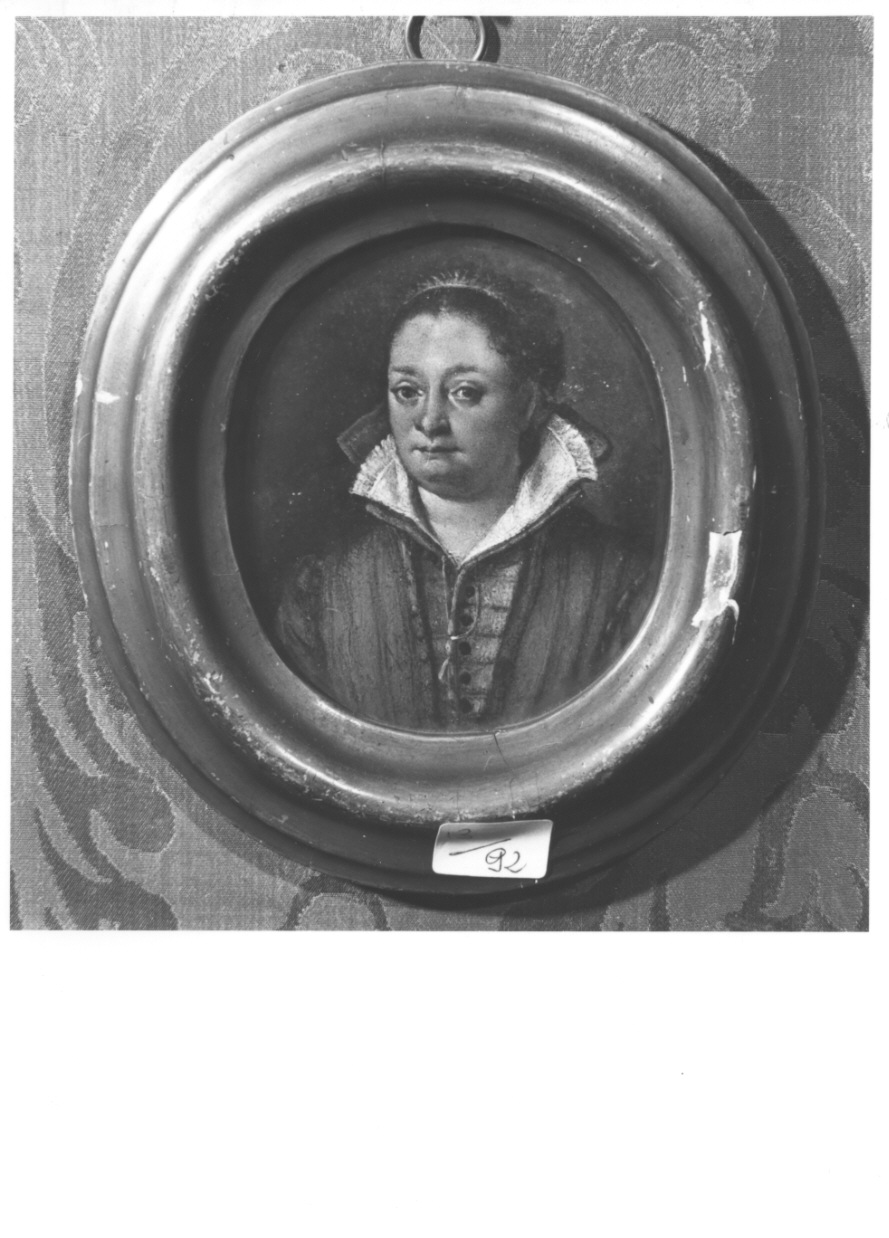 ritratto di donna (miniatura, opera isolata) - ambito lombardo-piemontese (sec. XVII)