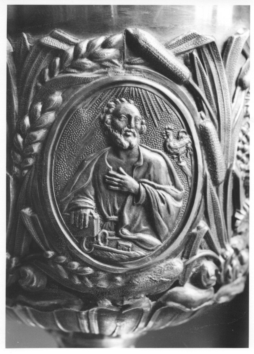 San Pietro (decorazione plastica, elemento d'insieme) - bottega cuneese (prima metà sec. XIX)