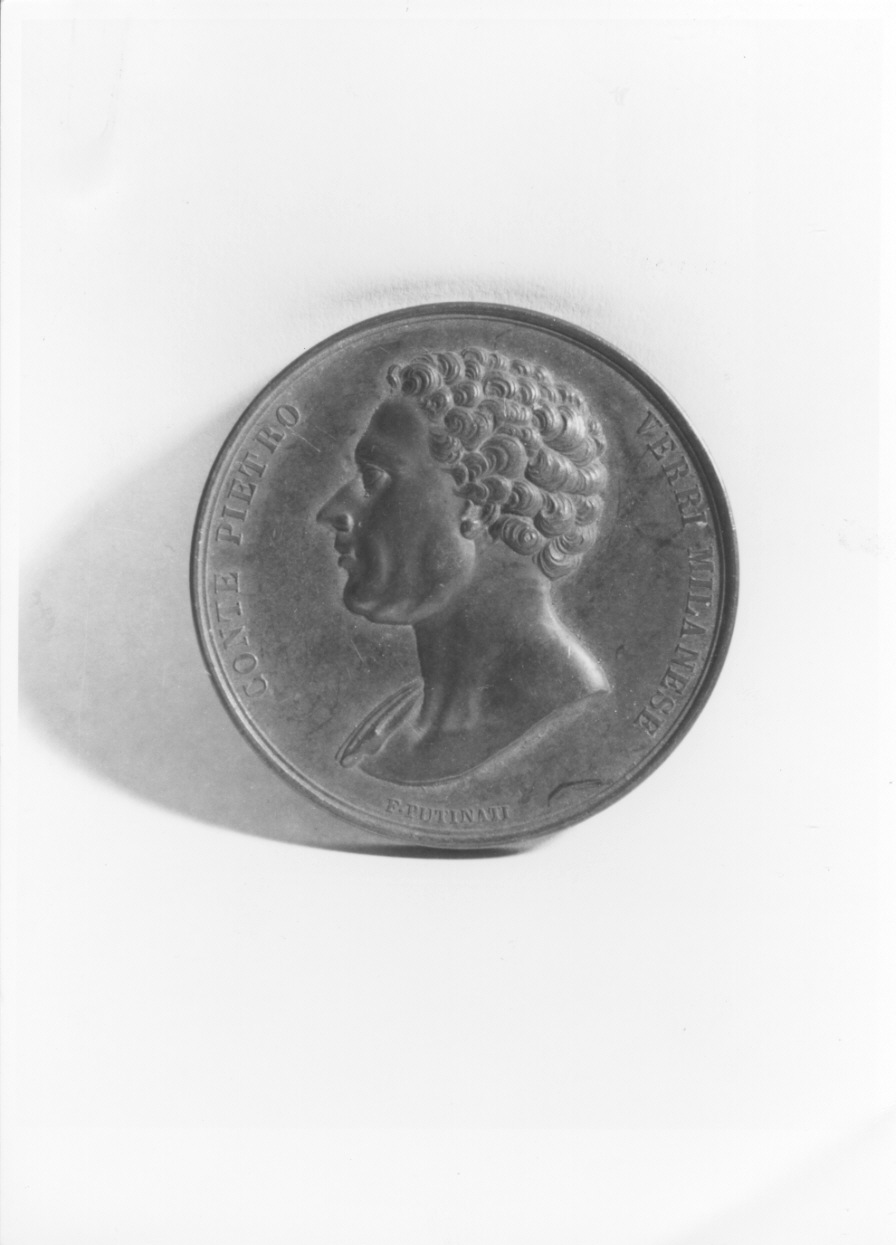 ritratto di Pietro Verri (medaglia, opera isolata) di Putinati Francesco (secondo quarto sec. XIX)