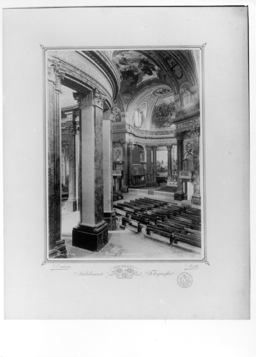 Carignano - Architetture - Chiese - Cattedrale - Affreschi (positivo) di Ecclesia Vittorio (ultimo quarto XIX)