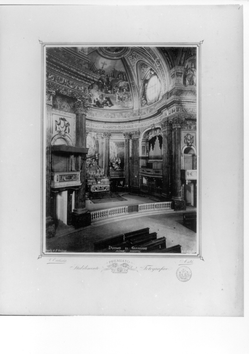 Carignano - Architetture - Chiese - Cattedrale (positivo) di Ecclesia Vittorio (ultimo quarto XIX)