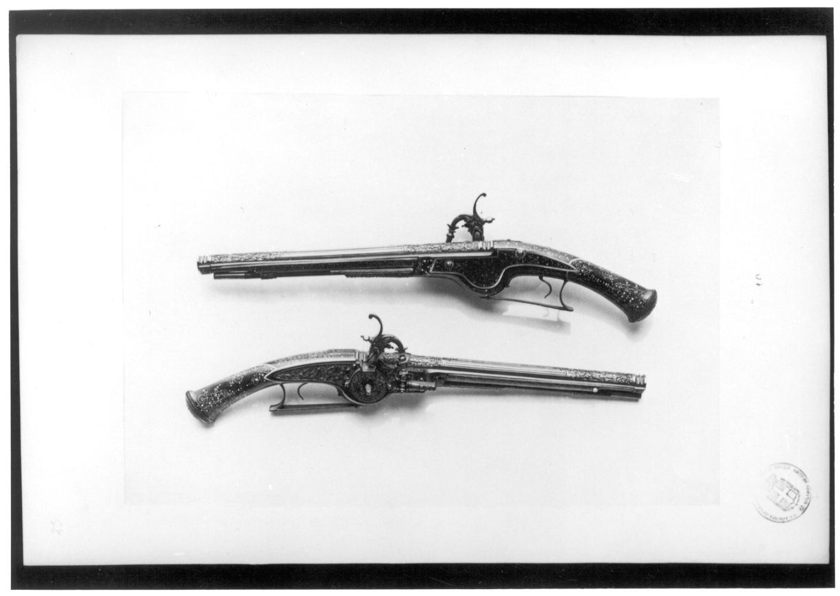 Torino - Armeria Reale - Armi da fuoco corte - Pistole - N27 - N28 - Emanuele Filiberto (positivo) di Anonimo (terzo quarto XIX)