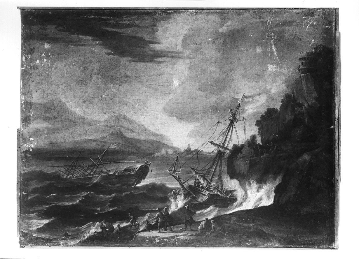 paesaggio marino (dipinto, opera isolata) di Saftleven Herman (attribuito) (metà sec. XVII)