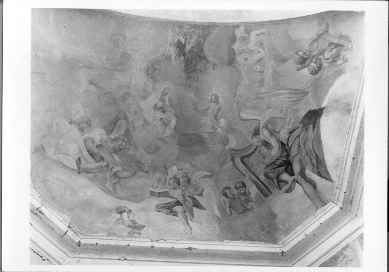 Madonna e Cristo che intercedono (dipinto, complesso decorativo) di Bianchi Salvatore (attribuito) (ultimo quarto sec. XVII)