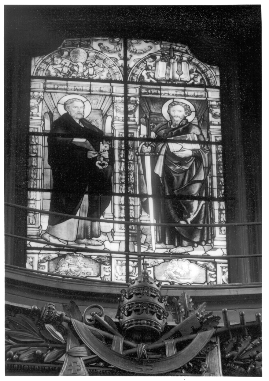 San Pietro e San Paolo (vetrata, opera isolata) di Chiara Pietro (inizio sec. XX)