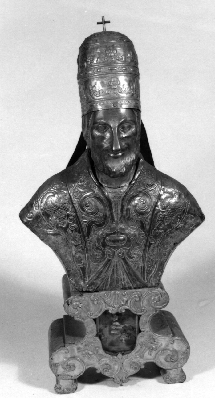 Santo papa (reliquiario - a busto, opera isolata) - bottega lombardo-piemontese (terzo quarto sec. XVIII)
