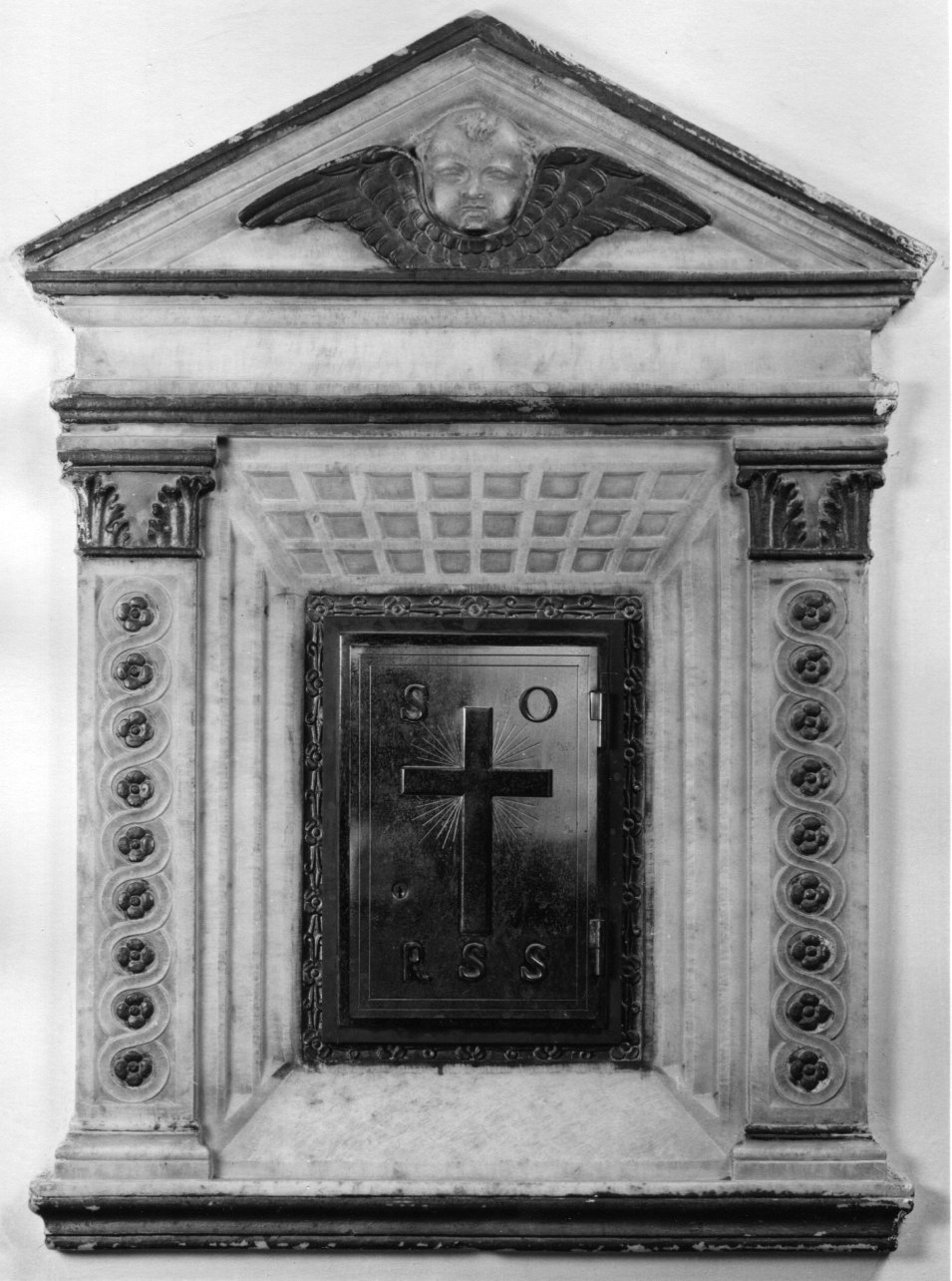 croce come simbolo di Cristo (tabernacolo murale) - ambito ligure (prima metà sec. XIX)