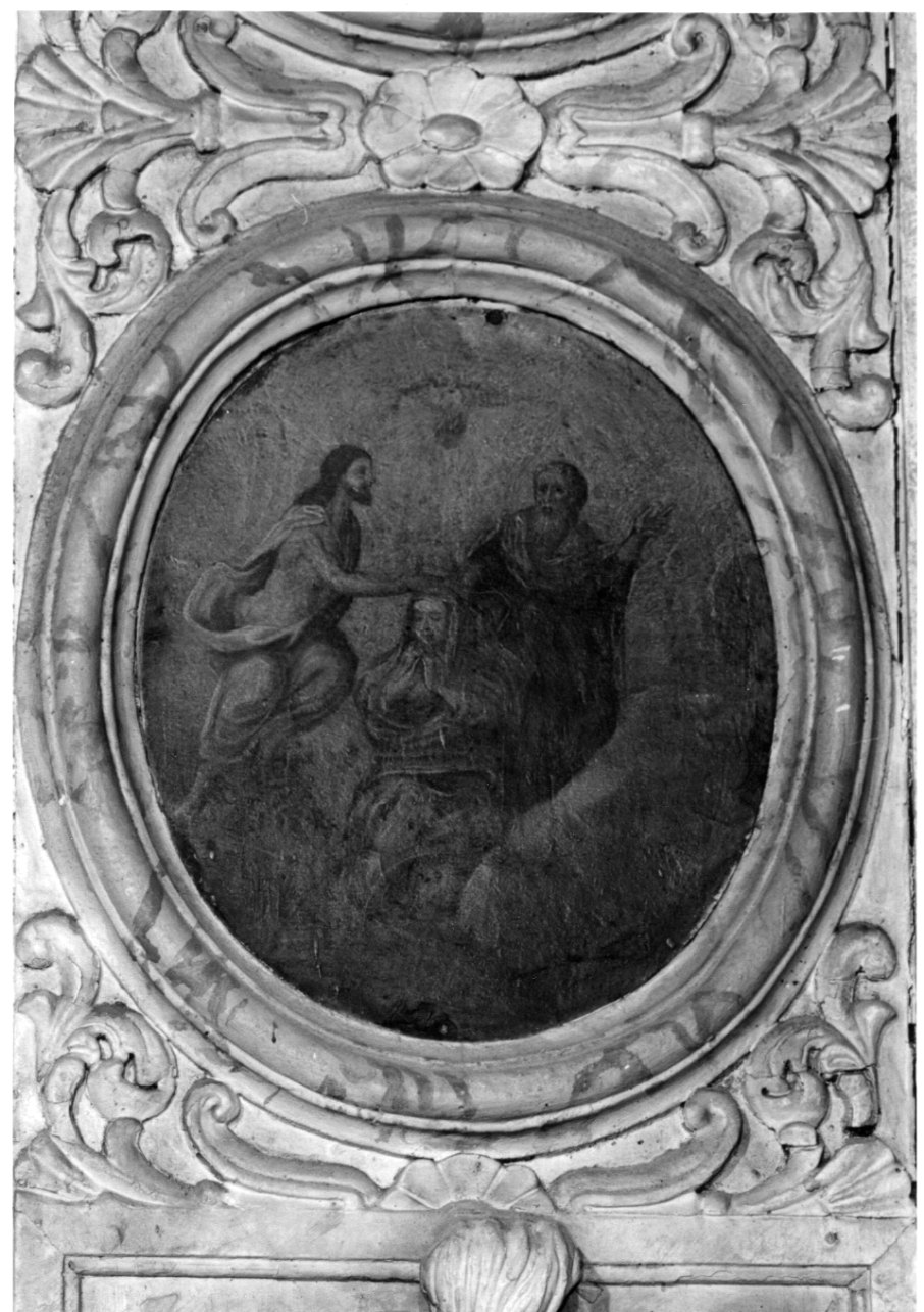 incoronazione di Maria Vergine (dipinto, elemento d'insieme) - ambito ligure (sec. XIX)