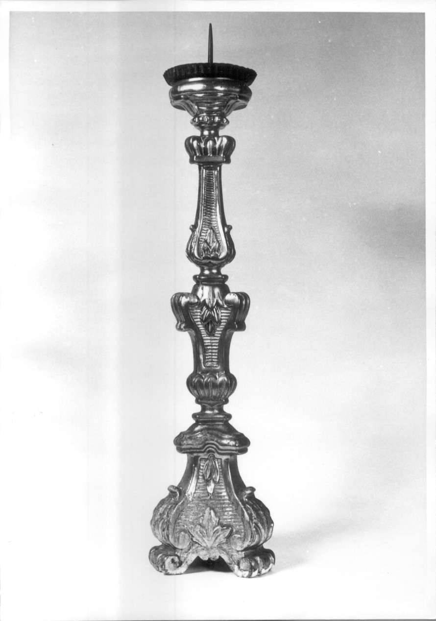 candeliere d'altare, serie - ambito ligure-piemontese (seconda metà sec. XVIII)