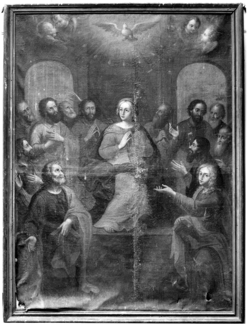 Pentecoste (dipinto, opera isolata) di Caccia Guglielmo detto Moncalvo (cerchia) (prima metà sec. XVII)