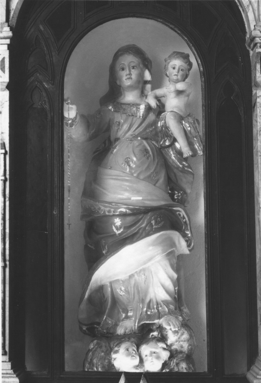 Madonna del Rosario (statua processionale, opera isolata) - ambito piemontese (sec. XVIII)