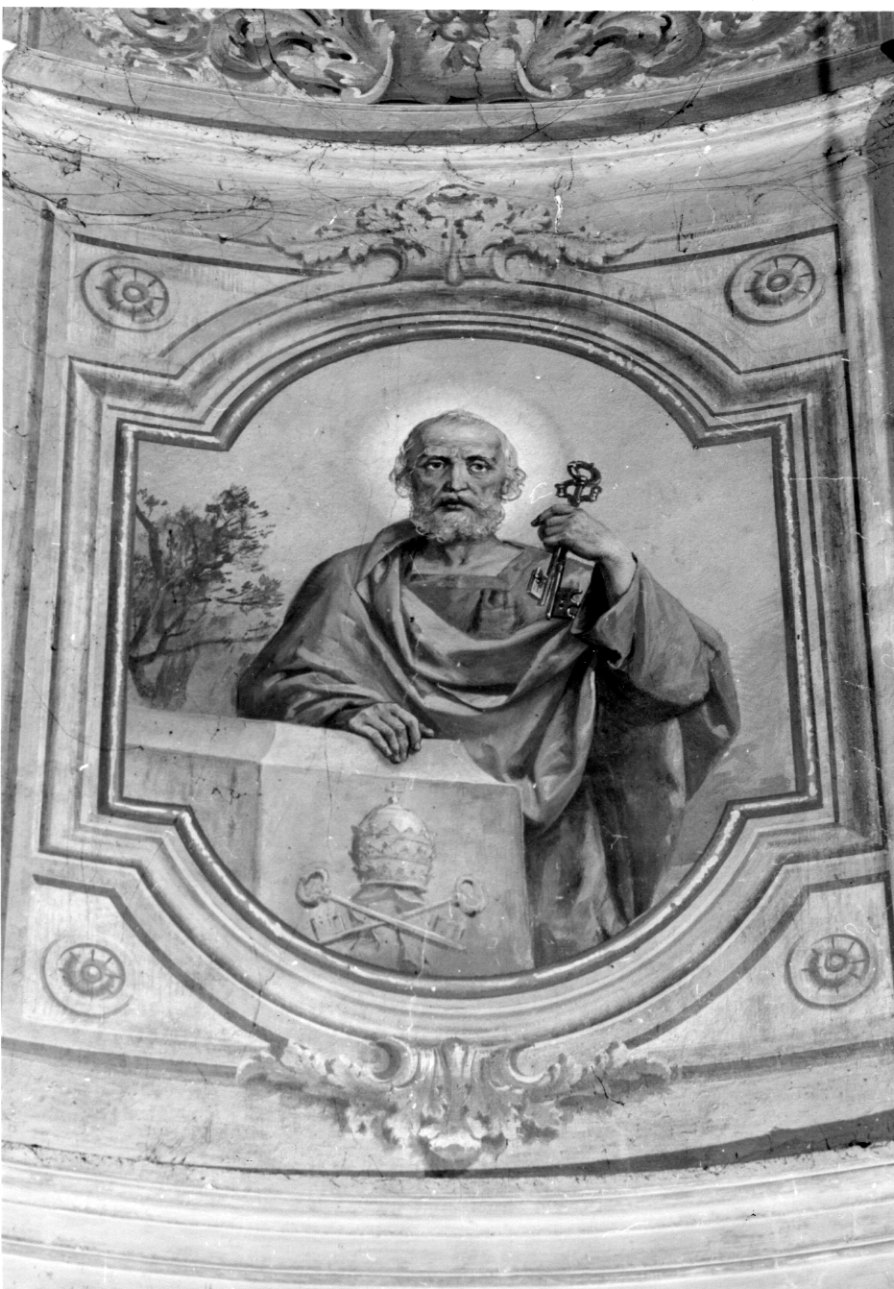 San Pietro apostolo (dipinto, elemento d'insieme) di Morgari Luigi (fine sec. XIX)