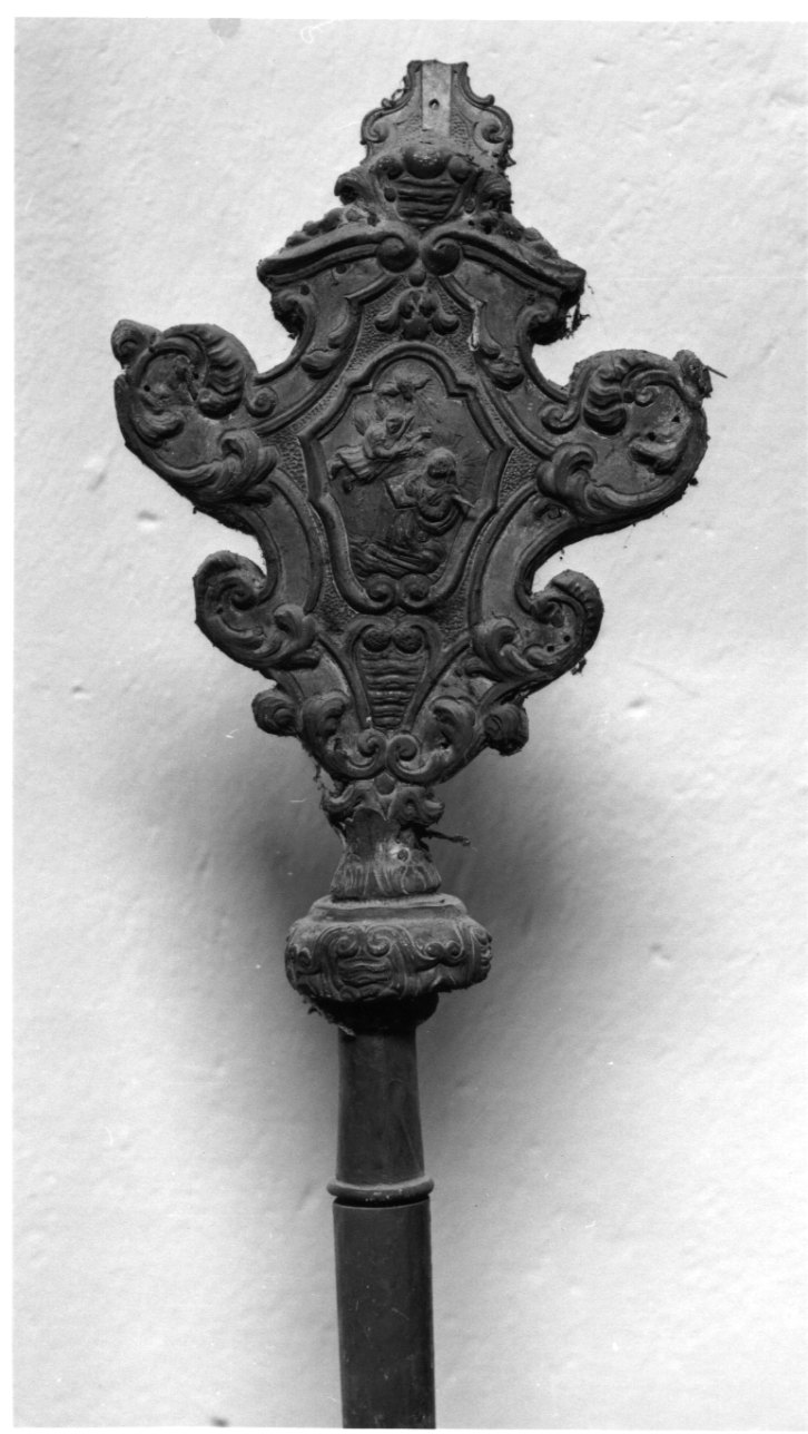 San Matteo e l'angelo (decorazione a sbalzo, elemento d'insieme) - bottega piemontese (seconda metà sec. XVIII)