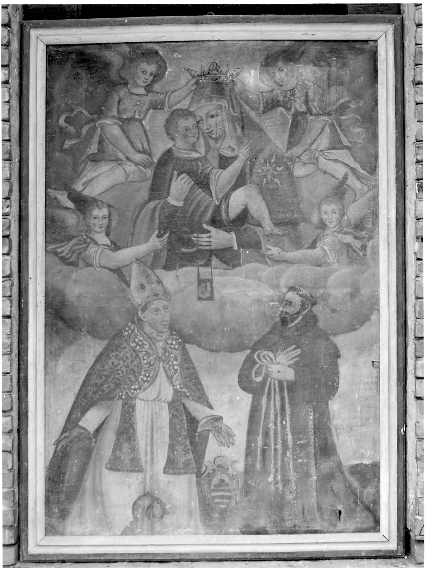 Madonna con Bambino, San Grato e San Francesco d'Assisi (dipinto, opera isolata) - ambito astigiano (prima metà sec. XVII)