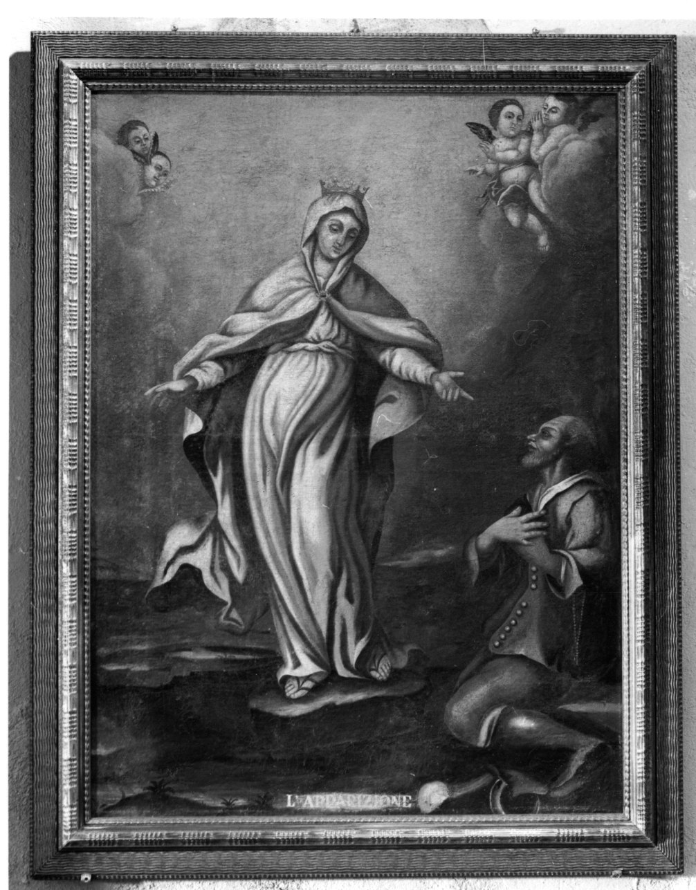 apparizione della Madonna della Guardia al beato Benedetto Pareto (dipinto, opera isolata) - ambito astigiano (sec. XVIII)