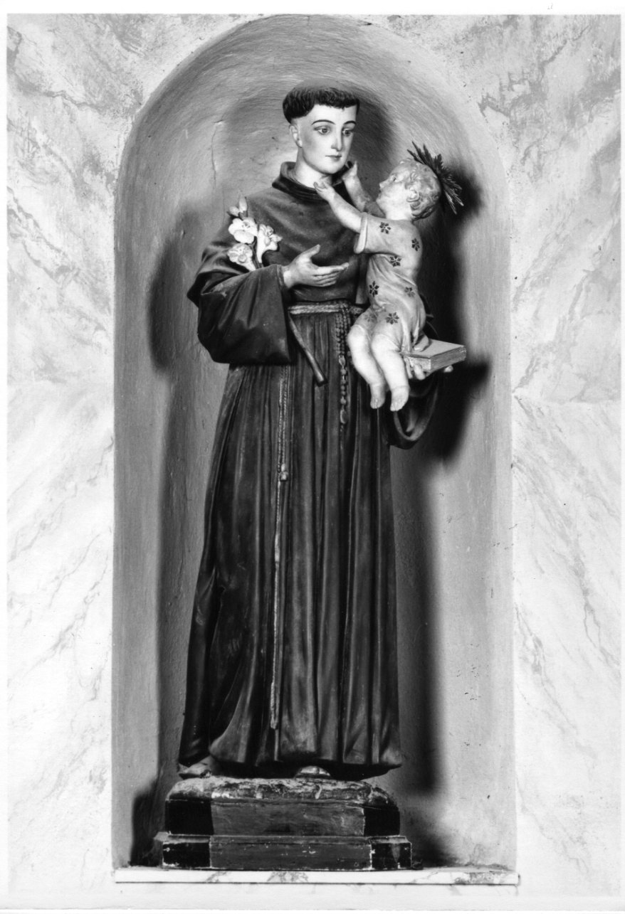 Sant'Antonio da Padova con il bambino (statua, opera isolata) - bottega piemontese (primo quarto sec. XX)