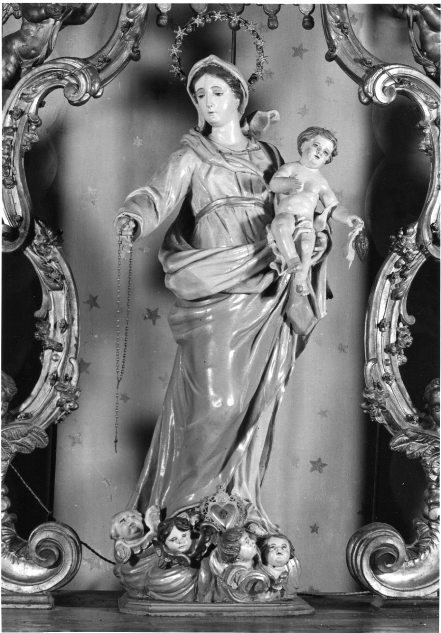 Madonna del Rosario (statua processionale, opera isolata) - ambito piemontese (prima metà sec. XIX)