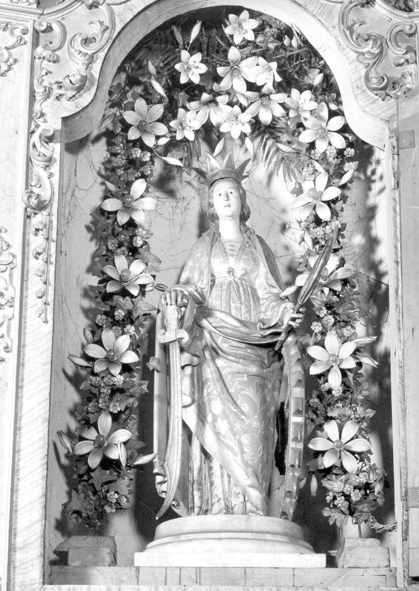 Santa Caterina d'Alessandria (statua, opera isolata) - ambito astigiano (metà sec. XIX)