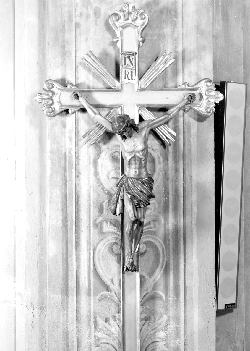Cristo crocifisso dolente (croce processionale, opera isolata) - produzione piemontese (fine/inizio secc. XIX/ XX)