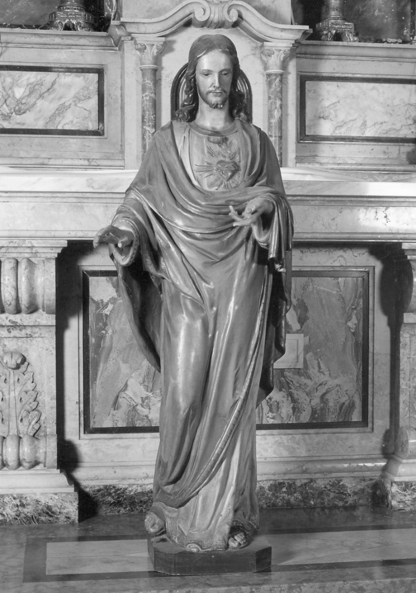 Sacro Cuore di Gesù (statua, opera isolata) - produzione piemontese (prima metà sec. XX)