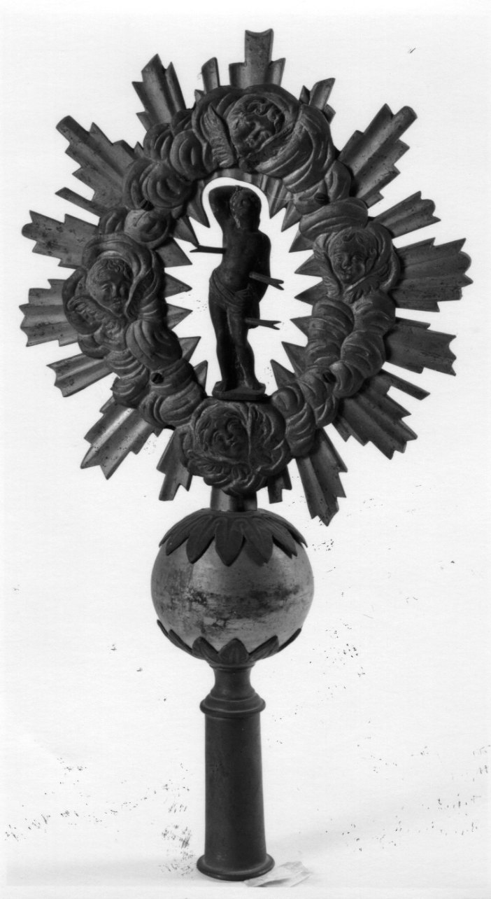 San Sebastiano (emblema di confraternita, opera isolata) - ambito piemontese (prima metà sec. XIX)