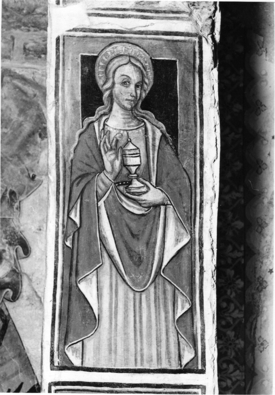 Santa Chiara (dipinto, elemento d'insieme) di Maestro di Roccaverano (ultimo quarto sec. XV)