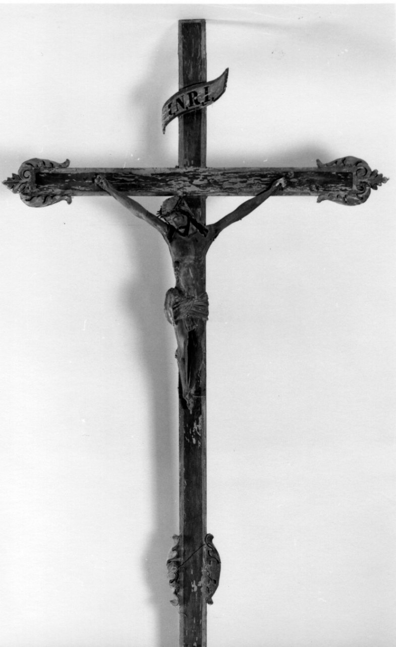 Cristo crocifisso dolente (croce processionale, opera isolata) - bottega astigiana (prima metà sec. XIX)